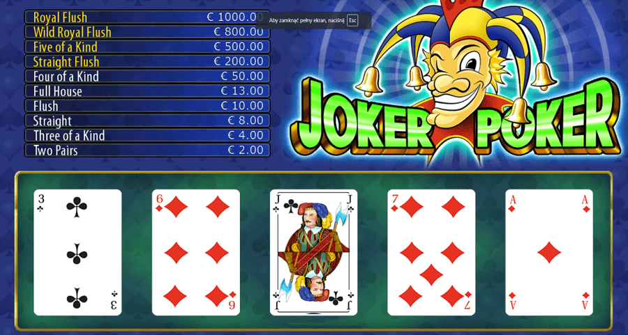 Vidéo Poker Joker Poker 