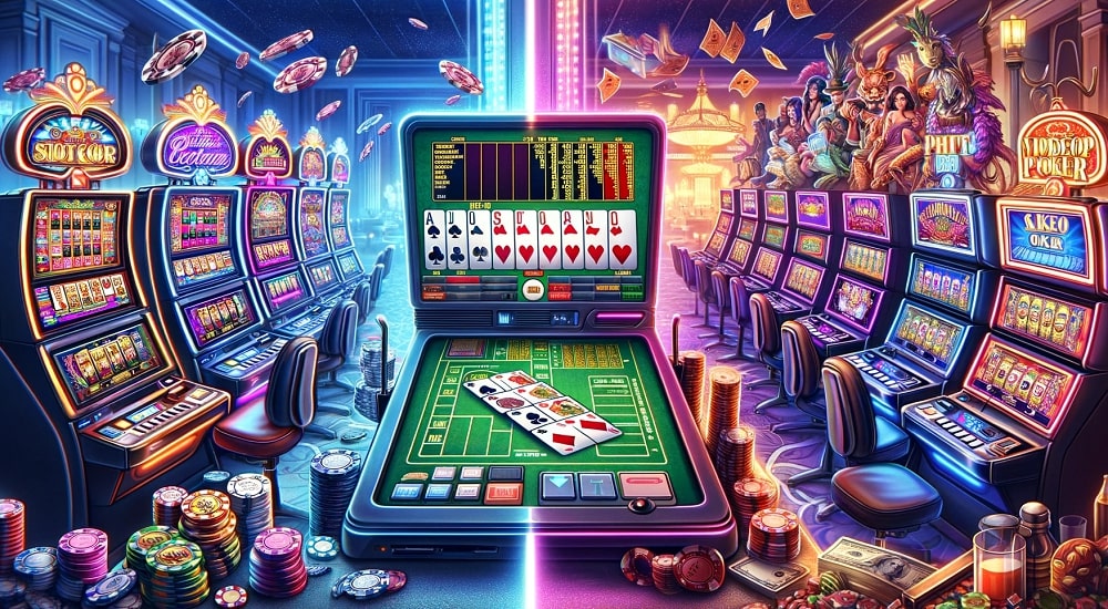Vídeo póquer frente a máquinas tragamonedas 
